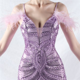 Elegant Luxury Sequins Evening Dress