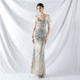 Elegant Luxury Sequins Evening Dress
