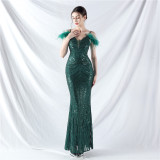 Elegant Luxury Sequins Evening Dress