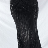 Elegant Luxury Sequins Evening Dress