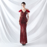 Elegant Luxury Sequins Evening Dress