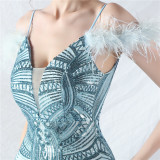 Elegant Luxury Sequins Evening Dress