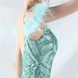 Elegant Luxury Sequins Evening Dress