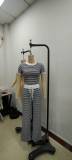 Casual Short Sleeve Striped Two-Piece Pants Set