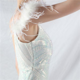 Elegant Luxury Sequins Evening Dress