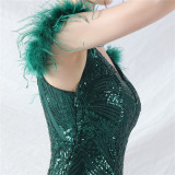 Elegant Luxury Sequins Evening Dress