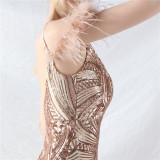 Elegant Luxury Sequins Evening Dress