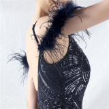 Elegant Luxury Sequins Evening Dress