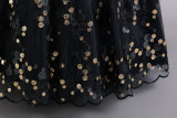 Girls' sequined polka dot princess puffy skirt