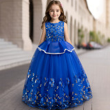 Girls' sequined polka dot princess puffy skirt
