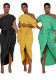Women Slash Shoulder Irregular Maxi Dress