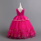 Girls' sequined polka dot princess puffy skirt