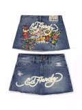 Women Denim Bodycon Mini Skirt