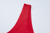 Women's Summer Fashion Style Slim Wide Strap U Neck Slit Long Dress