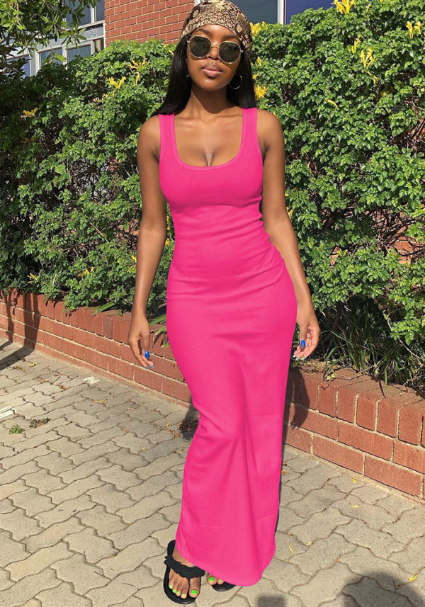 Women sexy Ribbed Sundress