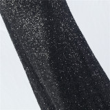 Elegant Strap V-Neck Sequined Evening Dress