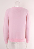 Autumn Winter Sweater Women's Bow Color Matching Knitting Pullover Shirt