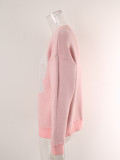 Autumn Winter Sweater Women's Bow Color Matching Knitting Pullover Shirt