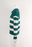 Plus Size Women Stripe Patchwork Sweater