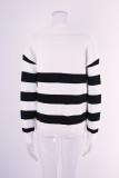 Plus Size Women Stripe Patchwork Sweater