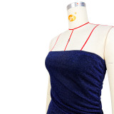 Women's Sexy Solid Color Strapless Party Dress