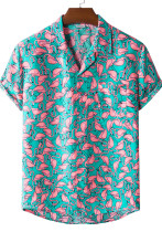 Men's Print Holidays Men's Short Sleeve Casual Shirt