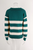 Plus Size Women Stripe Patchwork Sweater