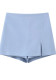 Solid color High Waist Slit Mini Culottes