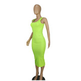 Women sexy Ribbed Sundress