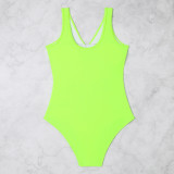 Women solid bikini one-piece Swimwear