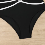 Women solid bikini one-piece Swimwear