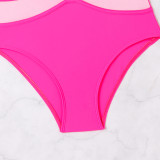 Women solid bikini one-piece Swimwear