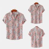 Summer Floral Men's Short Sleeve Shirt