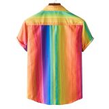 Men's Print Holidays Men's Short Sleeve Casual Shirt