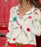 Women Casual Long Sleeve Color Block Shirt