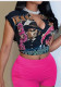 Women Short Sleeve T-Shirt And Shorts Two-Piece Set