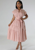 Women Casual Summer Short Sleeve Shirt Dress Women Casual Summer Short Sleeve Shirt Dress