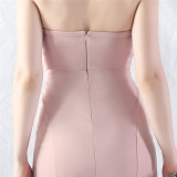 Women Sexy Off Shoulder Satin Evening Dress