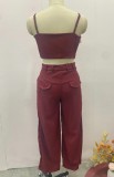 Women Summer Solid Career Vest and Pants Three-Piece Set
