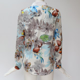 Women Casual Long Sleeve Color Block Shirt