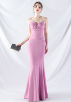 Women Sexy Off Shoulder Satin Evening Dress Women Sexy Off Shoulder Satin Evening Dress