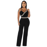 Solid Color Sexy Strap Women Jumpsuit