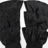 Women sexy Strapless Solid pleated lace Jumpsuit