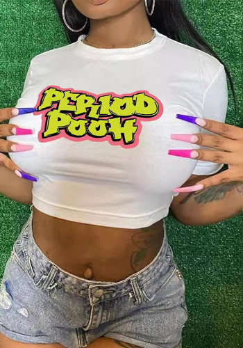 Summer Women's Clothing Fashion Street Short-Sleeved Printed T-Shirt Tops