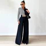 Women Loose Solid Wide Leg Pants Straight