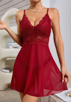 Women Red Lace Sexy Lingerie Dress Women Red Lace Sexy Lingerie Dress