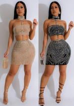 Women Sleeveless Beaded Dress Women Sleeveless Beaded Dress