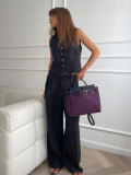 Women Casual Single-Breasted Vest + Pants Two-Piece Set