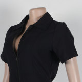 Women Sexy Summer Zipper Pocket Jumpsuit