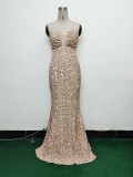 Women Palace Fishbone Vest Beaded Customized Strapless Evening Dress